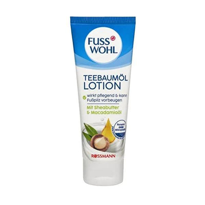 Fusswohl Foot Care Lotion with Tea Tree Oil - Moisturizing & Softening Foot Lotion for Dry Feet - 2.54 fl oz
