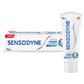 Sensodyne Desensitizing Toothpaste for Sensitive Teeth Repair - 2.54 fl oz, NovaMin Technology, Whitening Benefits Sensodyne Toothpaste for Sensitive Teeth - NovaMin Technology Sensodyne toothpaste, desensitizing toothpaste, sensitive teeth repair, NovaMin technology toothpaste, whitening toothpaste for sensitive teeth, oral care, sensitive teeth relief, toothpaste for sensitive teeth, whitening toothpaste, oral hygiene, desensitizing oral care