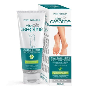 Cire Aseptine Foot Care Cream 75ml - Natural Aloe Vera Moisturizer for Dry, Cracked Feet & Heels Cire Aseptine Foot Care Cream - Aloe Vera Moisturizer for Dry Feet foot care cream, Aloe Vera moisturizer, dry heel repair, cracked feet treatment, natural foot care, foot cream, moisturizing foot cream, dry skin relief, foot care products, Aloe Vera foot cream, cracked heel cream