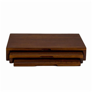Lava Cast Iroko Wooden Serving Board Set - Durable Rectangular Cutting Board for Meat and Food Serving, 9.84 x 15.75 inches Lava Cast Iroko Wood Serving Board Set - Durable & Natural wooden serving board, cutting board set, Lava cast serving board, Iroko wood kitchenware, rectangular serving board, serving platter, cutting board, kitchen decor, rustic kitchenware, durable servingware