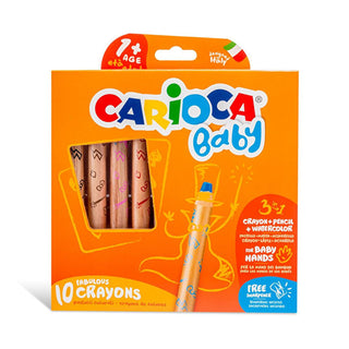 Carioca Toddler Washable Paint Markers - 10 Colors, 3 in 1 Design, Non-Toxic Art Supplies for Kids 1+ Year Carioca Washable Paint Markers for Toddlers - 10 Colors toddler art supplies, washable paint markers, non-toxic art tools, children's drawing tools, baby art supplies, Carioca, art supplies for kids, washable markers, toddler crafts, kids art, early childhood education, creative toys, safe art supplies