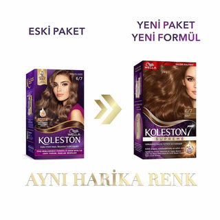 Wella Koleston Supreme Chocolate Brown Hair Dye 6/7 - Intense Color, Gray Coverage & Oil Treatment for Moisturized Hair Wella Koleston Chocolate Brown Hair Dye. Intense Color & Gray Coverage hair dye, hair color, at home hair color, chocolate brown hair dye, permanent hair color, hair coloring kit, gray hair coverage, wella koleston, hair color with oil treatment, hair coloring, brown hair dye, diy hair color, home hair color, gray coverage, hair color kit, hair color for women, hair color for gray hair, ha