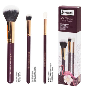 Nascita Tropicale 3-Piece Makeup Brush Set - Professional Quality Brushes for Flawless Makeup Application Nascita Tropicale 3-Piece Makeup Brush Set - Professional Quality makeup brushes, Nascita Tropicale brush set, professional makeup brushes, 3-piece makeup brush set, beauty tools, cosmetic brushes, makeup essentials, beauty products, Nascita brand, Tropicale collection