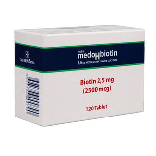 medoh biotin 2.5 mg tablets front view, medoh biotin packaging and label MedoH Biotin 2.5 mg - 120 Tablets MedoH Biotin 2.5 mg Tablets - 120 Count biotin-supplement, vitamins-and-minerals, health-supplement, medoh, hair-skin-nails-support, biotin-deficiency, daily-vitamin, ai-generated, wellness, nutritional-health