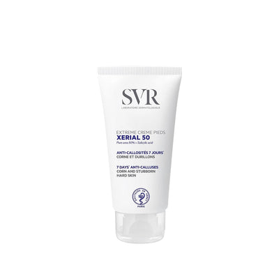 SVR Xerial 50 Extreme Foot Care Cream - Intensive Moisturizer for Dry Heels & Skin, 1.69 fl oz