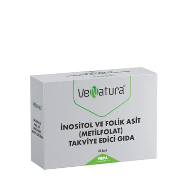 VeNatura Inositol & Metilfolat Supplement - 20 Sachets - Support Fertility, Cell Growth, and Overall Health with this Di