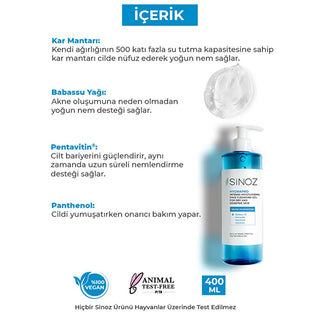 Sinoz Hydrating Facial Cleansing Gel for Dry & Sensitive Skin | Gentle Face Wash with Snow Mushroom, Babassu Oil - SLS Free, Moisturizing (13.53 fl oz) Sinoz Face Wash: Gentle Hydration for Dry, Sensitive Skin facial cleansing gel for dry skin, gentle cleanser for sensitive skin, hydrating face wash, SLS free face cleanser, natural skincare for dry skin, snow mushroom extract cleanser, babassu oil face wash, sensitive skin face wash, moisturizing facial cleanser, dry skin, sensitive skin, snow mushroom extr