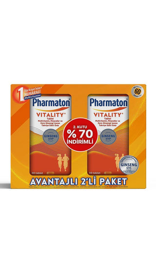 Pharmaton Vitality: Energy Boosting Multivitamin Supplement - Combats Fatigue & Enhances Mental Performance - 60 Tablets (2 x 30) Pharmaton Vitality: Boost Energy & Focus | Multivitamin Pharmaton Vitality, Multivitamin supplement, Energy boosting vitamins, Anti-fatigue supplement, Daily multivitamin, Vitamins for tiredness, Vitality supplement, Nutritional support, Multivitamin, Energy boost, Fatigue relief, Mental performance, Focus, Concentration, Daily vitamins, Adult multivitamin, Vitamins for adults, H