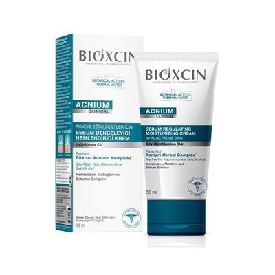 Bioxcin Acnium Sebum Balancing Moisturizing Cream for Acne-Prone Skin - 1.69 fl oz