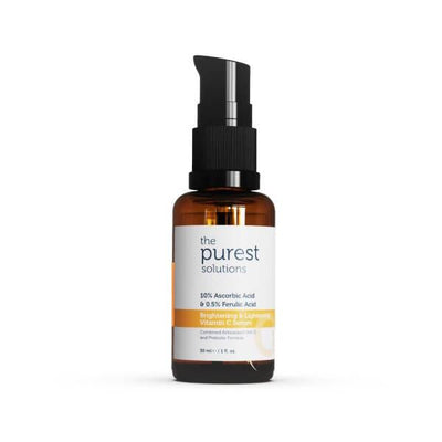 The Purest Solutions Vitamin C Serum: Brightening, Lightening, Anti-Aging - 10% Ascorbic & Ferulic Acid, Dark Spot Corre