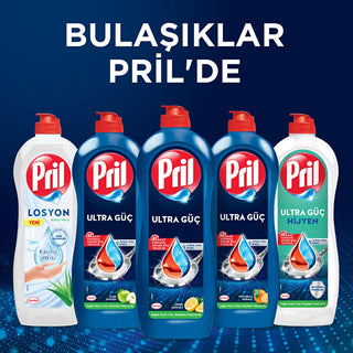 Pril Powerful Dishwashing Liquid - 5+ Effect Formula, Lemon Scented, Effective Grease Remover