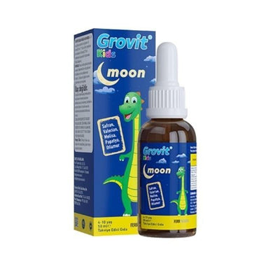 Grovit Kids Moon Damla Dietary Supplement for Children - Natural Herbal Extracts Liquid Drops for Kids' Health and Welln