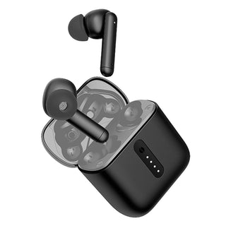 s-link truepods black bluetooth earbuds, s-link truepods charging case, s-link truepods earbuds in use S-link TruePods Black - IPX4 Bluetooth Earbuds | TWS S-link TruePods - IPX4 Bluetooth Earbuds | Black truepods, black-earbuds, bluetooth-earbuds, ipx4-earbuds, wireless-earbuds, music-listening, fitness-audio, commuter-accessory, ai-generated, tws