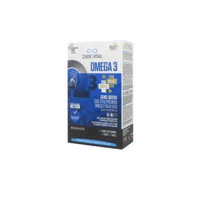 Zade Vital Premium Omega-3 Fish Oil - 45 Capsules: Heart & Brain Health, High EPA DHA - Supports Cardiovascular & Cognit