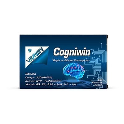 Vitawin Cognitive Support Supplement - Brain Health Capsules with Omega-3, Siticolin, and B Vitamins