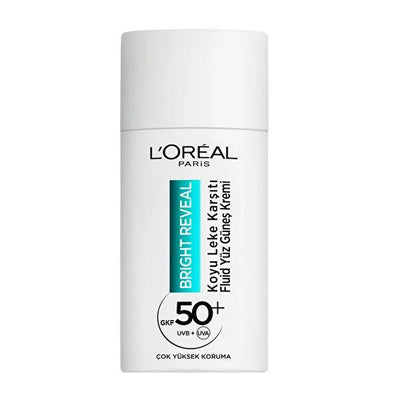 L'Oréal Paris Bright Reveal SPF 50+ Anti-Dark Spot Face Sunscreen - Lightweight, Non-Greasy, Daily UV Protection