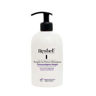 Reshell Purple In Power Anti-Brass Purple Shampoo: Neutralize Orange Tones for Blonde, Grey & Highlighted Hair (500ml) Reshell Purple Shampoo: Anti-Brass Toning for Blonde & Grey Hair purple shampoo, anti-brass shampoo, toning shampoo, shampoo for blonde hair, shampoo for highlighted hair, shampoo for grey hair, neutralizing shampoo, turunculaşma karşıtı şampuan, purple shampoo 500ml, best purple shampoo, blonde hair care, grey hair care, highlighted hair care, anti-yellow shampoo, brassiness control, color