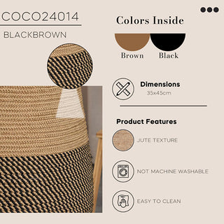 jute basket for home decor, multi-purpose jute storage basket, handmade jute laundry basket, eco-friendly jute basket Coco Jute Basket - Multi-Purpose Storage Solution for Homeowners | 14 in x 17.7 in Coco Jute Basket - Multi-Purpose Natural Storage handmade, jute-basket, multi-purpose, eco-friendly, storage, home-decor, laundry-basket, plant-pot, interior-design, ai-generated