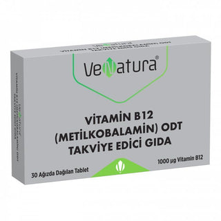 VeNatura Methylcobalamin Vitamin B12 Supplement - 30 Orally Disintegrating Tablets for Energy & Neurological Health