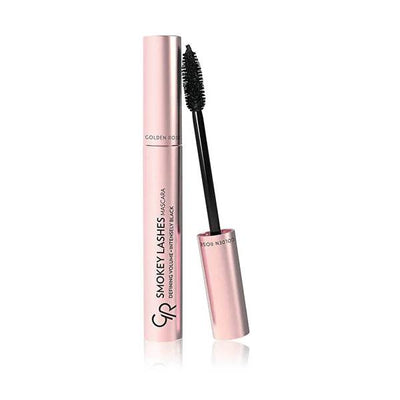 Golden Rose Smokey Lashes Mascara: Volumizing, Lengthening, Intense Black - Smudge-Proof, Long-Lasting Fiber Brush Masca