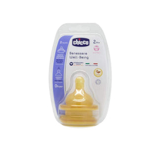 Chicco Baby Bottle Nipple Set of 2 Rubber Flow Adjustable 2 Months+