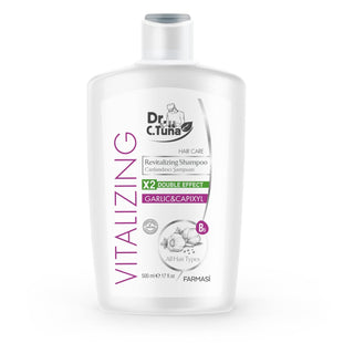 Dr. C. Tuna Revitalizing Shampoo Double Effect Garlic & Capixyl 17 oz. / 500 ml.