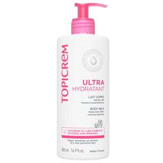 Topicrem Ultra Moisturizing Body Milk - Gentle, Non-Comedogenic Hydration for Dry Skin - 500ml