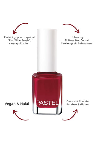 Pastel Vegan Nail Polish - Cruelty-Free, Non-Toxic, Pastel Color 130 - 13ml