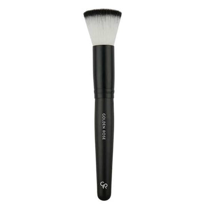 Golden Rose: Round Face Brush - Achieve Flawless, Even Foundation with Our Pro Makeup Brush.