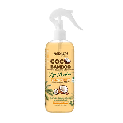 Mixup! Mixup. CocoBamboo: Curl Defining Milk - Heat Protectant & Anti-Frizz Hair Treatment with Coconut Oil, Bamboo, She