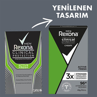 Rexona Men Clinical Protection Active Fresh Antiperspirant Cream Deodorant