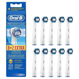Oral-B Braun Precision Clean Replacement Rechargeable Toothbrush Heads (10 Count)
