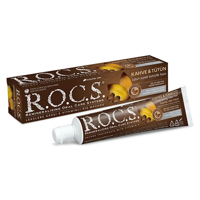 R.O.C.S. ROCS Coffee & Tobacco Toothpaste 60ml (Pack of 3)