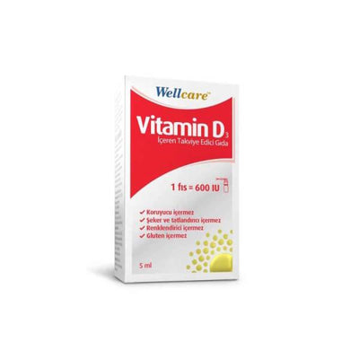Wellcare Vitamin D3 600IU Spray: Boost Your Immunity & Maintain Healthy Vitamin D Levels - Easy to Use Supplement for Ad