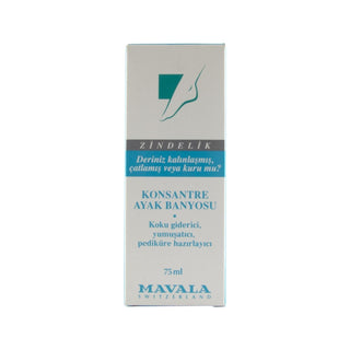 Mavala Foot Bath Concentrate - Relaxing & Nourishing Foot Care for Dry Skin | 2.54 fl oz Mavala Foot Bath Concentrate - Nourishing Foot Care foot bath, concentrated foot soak, Mavala foot care, relaxing foot treatment, nourishing foot bath, foot care products, self-care, personal grooming, dry skin relief, travel size foot care