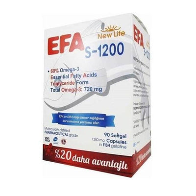 New Life Omega-3 Dietary Supplement - High Potency Fish Oil Capsules for Heart and Brain Health
