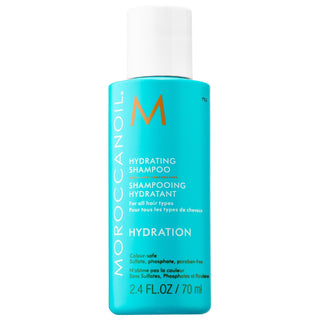 Moroccanoil Hydrating Shampoo Mini - Argan Oil, Sulfate-Free, Color-Safe - Moisturizing Shampoo for Dry, Damaged Hair & Enhanced Shine Moroccanoil Hydrating Shampoo: Argan Oil, Sulfate-Free - Mini hydrating shampoo, argan oil shampoo, sulfate-free shampoo, shampoo for dry hair, color safe shampoo, moisturizing shampoo, shampoo for shine, paraben free shampoo, shampoo, dry hair, damaged hair, sulfate-free, paraben-free, phthalate-free, color-safe, argan oil, moisturizing, shine, manageability, smoothness, ha