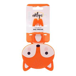 Eklips Hair Brush with Tilki Design - Gentle Detangling for Kids and Adults Eklips Tilki Hair Brush - Gentle Detangling Hair brush, Detangling brush, Soft bristle brush, Children's hair brush, Gentle hair care, Kids hair care, Adult hair care, Tilki design, Fox figure hair brush, Easy detangling, Hair care for sensitive scalps, Family hair care solutions