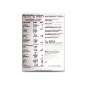 Vitabiotics Wellman 50+ Dietary Supplement for Men - Multivitamin and Mineral Support for Men's Health Vitabiotics Wellman 50+ for Men's Health Dietary Supplement for Men, Multivitamin for Men Over 50, Vitabiotics Wellman 50+, Men's Health Supplements, Vitamin and Mineral Supplements, Health Supplements for Aging Men, Men's Vitality Supplements, Nutritional Support for Men 50+, Sibirya Ginseng Extract, Coenzyme Q10, L-Arginine, L-Carnitine, Lutein, Multivitamin, Mineral Supplement, Tablet Form Supplements