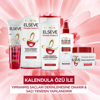 Loreal Paris Elseve: Komple Onarıcı 5 Hair Conditioner - Repairs & Strengthens Damaged Hair, Detangles, Bio Seramid Treatment - 12.17 fl oz Loreal Elseve Hair Conditioner: Repair Damaged Hair Fast hair conditioner, damaged hair repair, hair strengthening, easy combing conditioner, Elseve hair care, Bio Seramid hair treatment, hair damage solution, hair reconstructing cream, affordable hair repair, hair detangling conditioner, hair repair, hair treatment, detangling, split ends, breakage, dryness, dullness, 