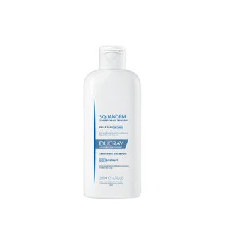 ducray squanorm sec shampoo 200ml dry dandruff treatment bottle, close up of ducray squanorm sec shampoo ingredients, ducray squanorm sec shampoo applied to wet hair Ducray Squanorm Sec Shampoo - Dry Dandruff Treatment | 200ml Ducray Squanorm Shampoo - Dry Dandruff Treatment | 200ml ducray, shampoo, dry-dandruff, scalp-care, anti-dandruff, hair-care, hair-treatment, scalp-cleansing, ai-generated, ducray-squanorm