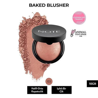 Note Baked Allõk Oriental Pink Highlighter Blush: Macadamia Oil, Natural Glow, Shimmer, Cruelty-Free - Illuminate & Hydr