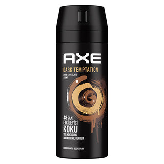 Axe Dark Temptation Men's Deodorant Spray 150ml - Chocolate Scent | Long-Lasting Freshness