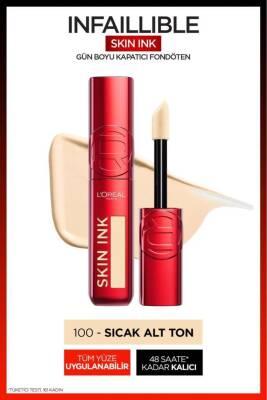 L'Oreal Paris Skin Ink Concealer Foundation 100: High Coverage, Natural Finish & Long Lasting Liquid Foundation for Flawless Skin L'Oreal Skin Ink Foundation: High Coverage, Natural Finish L'Oreal Paris Skin Ink Concealer Foundation, high coverage liquid foundation, long lasting foundation, natural finish foundation, skin smoothing foundation, flawless complexion makeup, Loreal foundation, skin ink foundation, liquid foundation, concealer foundation, high coverage, long lasting, natural finish, skin smoothi