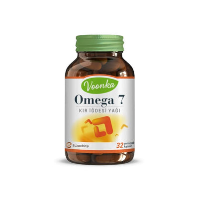 Voonka Omega-7 500mg Dietary Supplement - 32 Soft Capsules for Heart Health & Skin Support