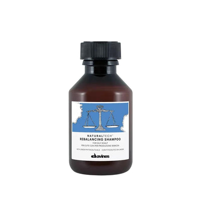 Davines Rebalancing Sebum Shampoo for Oily Scalp & Hair, 3.38 fl oz - Controls Oil Production & Promotes Healthier Scalp