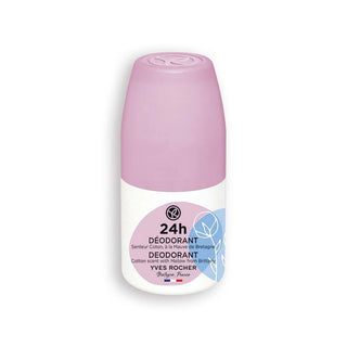 The Body Shop Roll-on Deodorant - Vegan, 24-Hour Protection, Pamuk Çiçeği & Ebegümeci Scent The Body Shop Roll-on Deodorant - 24hr Protection, Vegan roll-on deodorant, vegan deodorant, 24-hour deodorant, natural deodorant, dermatologically tested deodorant, non-staining deodorant, quick-drying deodorant, The Body Shop, personal care, cruelty-free, ethical, long-lasting freshness, cotton-inspired scent, organic Ebegümeci, sensitive skin, gentle deodorant