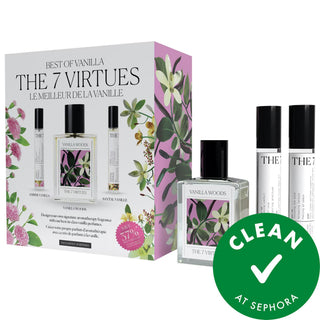 The 7 Virtues Best of Vanilla Perfume Trio Set: Vegan, Cruelty-Free, & Long-Lasting - Experience Santal Vanille, Amber Vanilla & Vanilla Woods The 7 Virtues Vanilla Perfume Set: Vegan & Long-Lasting Vanilla perfume set, Clean perfume, Vegan perfume, Cruelty-free perfume, Long-lasting perfume, Aromatherapy perfume, 7 Virtues perfume, Best of vanilla perfume, Santal Vanille, Amber Vanilla, perfume set, clean beauty, vegan fragrance, cruelty-free beauty, long-lasting fragrance, aromatherapy benefits, ethical b