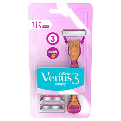 Gillette Simply Venus: Disposable Women's Razor for Sensitive Skin - Close, Comfortable Shave with MoistureRich Band & M