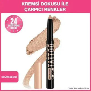 Maybelline New York Color Tattoo Courageous Eye Shadow Stick: Long-Lasting, Waterproof, Smudge-Proof Creamy Eyeshadow Maybelline Eye Shadow Stick: Long-Lasting, Smudge-Proof Color eye shadow stick, long-lasting eye shadow, waterproof eye shadow stick, smudge-proof eye shadow, creamy eye shadow stick, Maybelline Color Tattoo, easy to apply eyeshadow, eye makeup for sensitive eyes, eyeshadow, eye makeup, long lasting, waterproof, smudge-proof, creamy, Maybelline, Color Tattoo, easy to apply, sensitive eyes, m